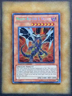 Yugioh Malefic Red-Eyes B. Dragon YMP1-EN001 Secret Rare Limited Edition MP - Image 1