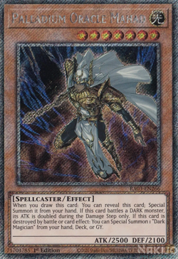 YUGIOH Palladium Oracle Mahad - RA03-EN266 Platinum Secret Rare 1st ED NM - Image 1