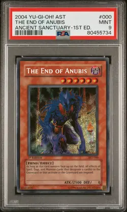 2004 YUGIOH 1ST ED AST-000 THE END OF ANUBIS SECRET RARE PSA 9 MINT #80455734 - Image 1