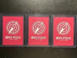One Piece Card Game Leader Cards Lot - Luffy Nami Zoro Holo Foil NM - Image 2