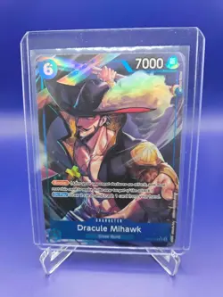 One Piece TCG English OP09-048 Dracule Mihawk Alt Art Parallel - Image 1