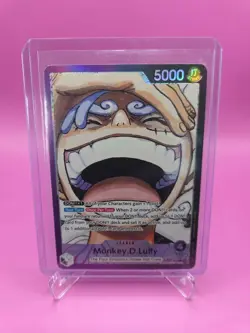 One Piece TCG English OP09-061 Monkey D Luffy Leader Alt Art Parallel - Image 1