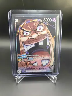 One Piece TCG English OP09-081 Marshall D Teach Leader Alt Art Parallel - Image 1