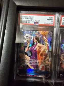One Piece TCG OP07-051 SR Boa Hancock Manga Art PSA 10 English - Image 1