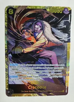 Crocodile -OP14-120 SEC One Piece TCG The Azure Sea's Seven Foil English - Image 1