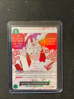I Know You're Strong... OP13-040 3rd Anniversary Treasure Campaign Pack Luffy NM - Image 1