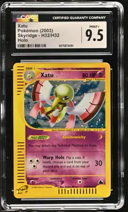 CGC 9.5 MINT+ Xatu 2003 Skyridge H32/H32 Holo Pokemon Card - Image 1