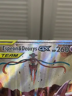 Pokemon TCG Espeon & Deoxys GX SM240 Black Star Promo Holo Card - Image 4