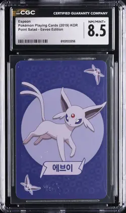 2019 POKEMON PLAYING CARDS KOREAN POINT SALAD - EEVEE ED ESPEON CGC 8.5 - Image 1