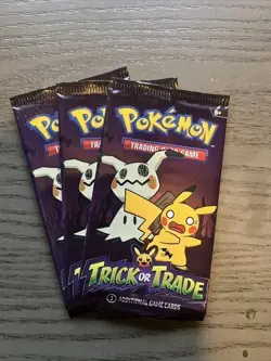 Pokemon 2023 Halloween Trick Or Trade 3 Card Booster Pack - 3 Pack Bundle - Image 1