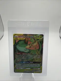 Pokemon TCG Venusaur & Snivy GX Card 1/236 Tag Team Cosmic Eclipse - Image 1