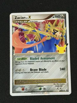 Pokemon TCG Zacian LV. X SWSH135 Holo Rare Promo Card Celebrations Collection - Image 1