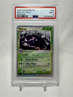 2003 Pokemon EX Dragon #96 Muk EX-Holo Card PSA 9 - Image 1