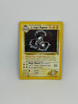 Pokemon Card Lt. Surge's Magneton 8/132 Gym Heroes HOLO RARE - LP - Image 1