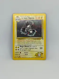 Pokemon Card Lt. Surge's Magneton 8/132 Gym Heroes HOLO RARE - LP - Image 2