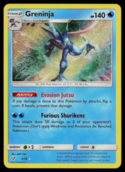 Pokemon Card - Greninja Detective Pikachu 9/18 Holo Rare - Image 1