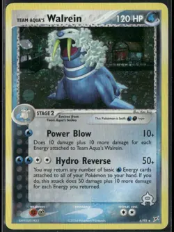 Team Aqua's Walrein 6/95 Holo EX Team Aqua vs Team Magma Pokemon English Card MP - Image 1