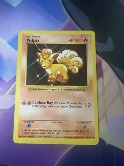 Pokemon TCG Vulpix Base Set Shadowless, Regular Common Card 68/102 WOTC - Image 1
