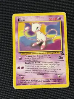 1999 Pokemon Card Mew 8 Black Star Promo Vintage WOTC TCG - Image 1