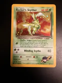 Rocket’s Scyther 13/132 Holo Rare Pokemon Card - MP+ - Image 2