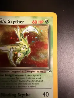Rocket’s Scyther 13/132 Holo Rare Pokemon Card - MP+ - Image 5