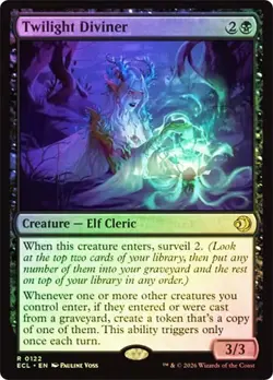 NM Foil Twilight Diviner, MTG, Lorwyn Eclipsed, Magic the Gathering, 122 - Image 1