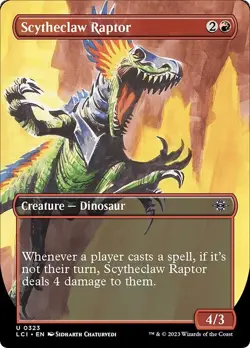 Borderless SCYTHECLAW RAPTOR x4 mtg NM Lost Caverns of Ixalan 4 Unc - Image 1