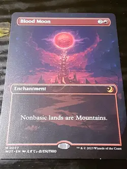 Blood Moon Anime Borderless , Wilds of Eldraine , NM , MTG, FREE SHIPPING - Image 2