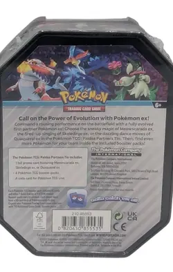 Pokemon TCG Paldea Partners Tin 4 Booster Packs Meowscarada EX-Sealed-free ship - Image 3