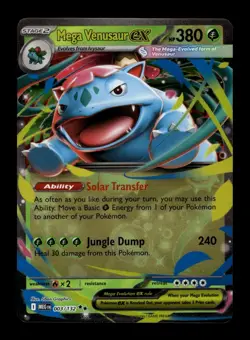 Mega Venusaur Ex 2025 Pokemon TCG MEG EN Mega Evolution Double Rare #003/132 - Image 1