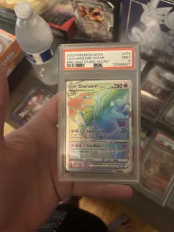 Pokemon TCG Charizard VSTAR Rainbow Secret Rare Card 174/172 PSA 9 - Image 1