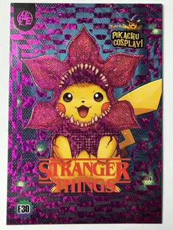 Stranger Things (Pikachu) #E30 - Purple Holo Box Hit - Pikachu Cosplay - Pokemon - Image 1