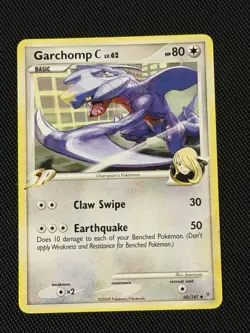 Pokemon Garchomp C Lv.62 60/147 Non-Holo Uncommon Card - Image 1