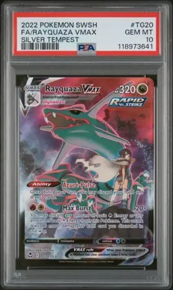 Pokemon TCG Silver Tempest Rayquaza VMAX TG20/TG30 PSA GEM MT 10 - Image 1