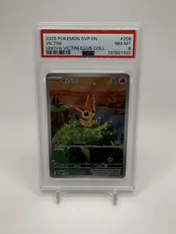 2025 POKEMON SVP VICTINI ILLUSTRATION COLLECTION PROMO #208 VICTINI PSA 8 - Image 1