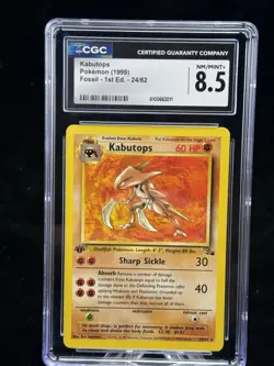 Kabutops #24 1st Edition Fossil Non-Holo 1999 Pokemon CGC 8.5 ⚔ - Image 1