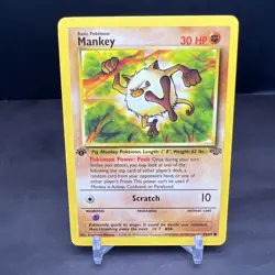 Pokemon 1st Edition Jungle Mankey 55/64 NS1 - Image 1