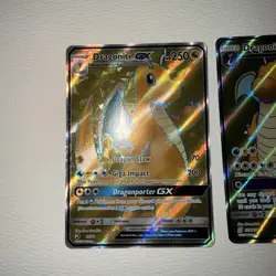Lot Of 2 Dragonite GX Pokemon TCG Cards Unified Minds Dragon Majesty NM - Image 2
