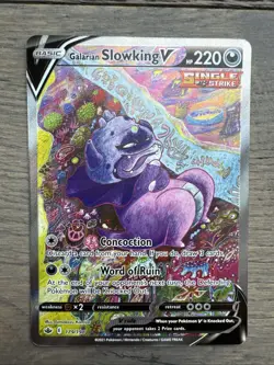 Pokemon Galarian Slowking V Ultra Rare Full Art Holo Chilling Reign 179/198 - Image 1