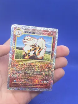 2002 Pokemon Legendary Collection Arcanine 036/110 Firework Reverse Holo DAMAGED - Image 5