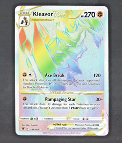 Pokemon TCG Kleavor VSTAR 196/189 SWSH10 Astral Radiance Secret Holo - NM/MT - Image 1