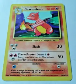 Pokemon TCG Charmeleon Base Set 24/102 Regular Unlimited Uncommon - Uncirculated - Image 2