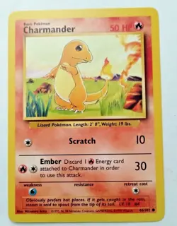 Pokemon TCG Charmander Base Set 46/102 Regular Unlimited Common - Uncirculated - Image 1