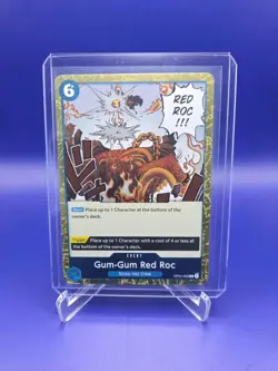 One Piece TCG English OP04-056 Gum-Gum Red Roc R Foil - Image 1