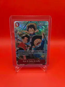 One Piece TCG English OP13-007 Ace & Sabo & Luffy Alt Art Parallel - Image 1