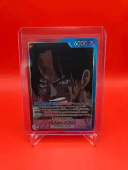 One Piece TCG English OP13-002 Portgas D Ace Leader Alt Art Parallel - Image 1