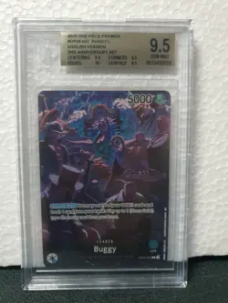 BGS 9.5 GEM MINT Buggy Leader OP09-042 2025 OP ENG 2ND ANNIVERSARY SET - Image 1