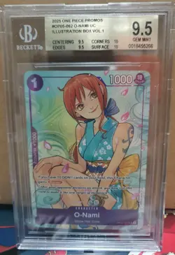 BGS 9.5 GEM MINT O-Nami Alt Art Promo OP05-062 Illustration Box Vol. 1 One Piece - Image 1
