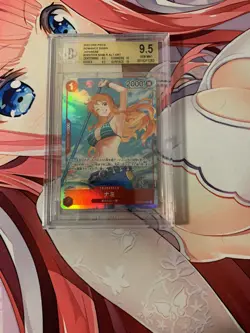 One Piece Card Game TCG Romance Dawn Nami R Parallel OP01-016 BGS 9.5 - Image 1