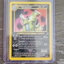 Pokemon Tyranitar Neo Discovery 12/75 Holo Rare 100 HP Stage 2 English Card - Image 1